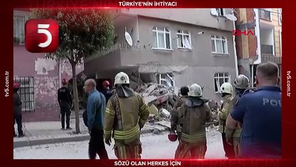 Bahçelievler'de 4 katlı binada kısmen çökme meydana geldi