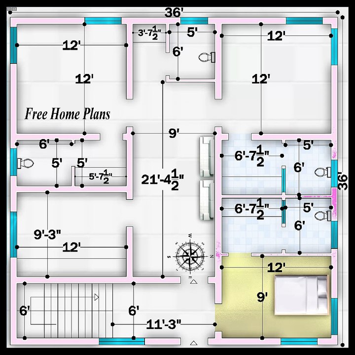 36x36 Home Plan 424