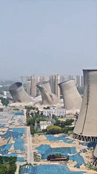 Démolition d'une centrale électrique en Chine... impressionnant