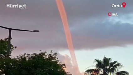 Ordu'da dev hortum: Gören kamerasına sarıldı