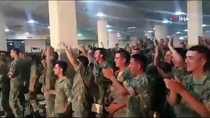 Azerbaycan askerlerinden Milli Takım'a büyük destek