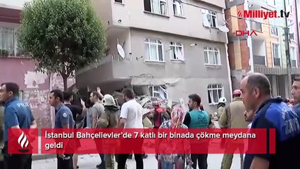 İstanbul Bahçelievler'de 7 katlı binada çökme meydana geldi