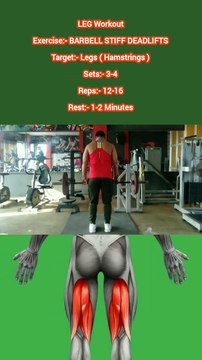 ❌ BARBELL STIFF DEADLIFTS ✔️ How can I get Bigger LEGS? #heermlgangaputra #naturalbodybuilding #workout #exercise #fitness #gym #muscle #training