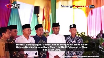 Mendagri Zulkifli Hasan Hadiri Milad ke-16 Universitas Muhammadiyah Riau