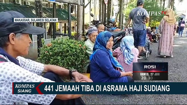 Potret saat 441 Jemaah Haji Tiba di Asrama Haji Sudiang Makassar