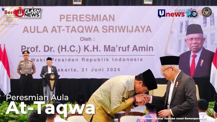 Menparekraf Sandiaga Uno Hadiri Peresmian Aula Masjid AT TAQWA Sriwijaya