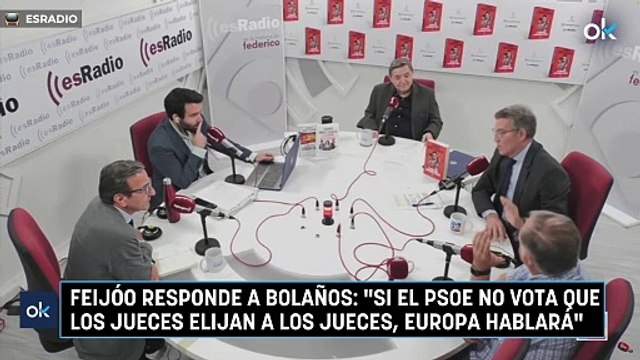 Feijóo responde a Bolaños: Si el PSOE no vota que los jueces elijan a los jueces, Europa hablará