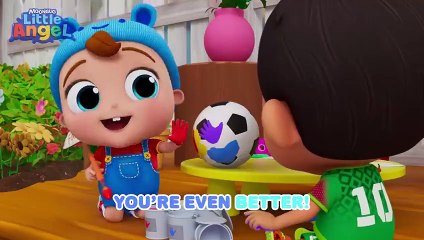Best Friends Forever Play Football (Soccer) _ Little Angel Kids Songs & Nursery Rhymes  @LittleAngel