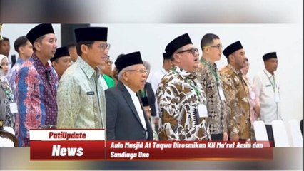 Hadiri Peresmian Aula Masjid At Taqwa Sriwijaya, Ini Harapan Sandiaga Uno