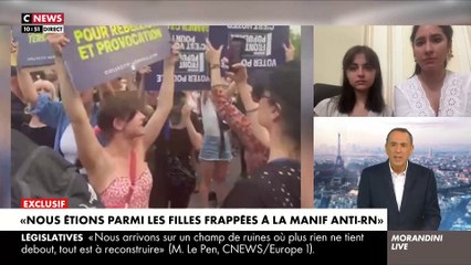 Télécharger la video: EXCLUSIF - Deux des filles de Nemesis attaquées et frappées hier lors de la manif anti RN à République témoignent dans 