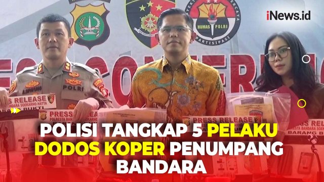 Polres Bandara Soetta Tangkap 5 Pelaku Dodos Koper Penumpang