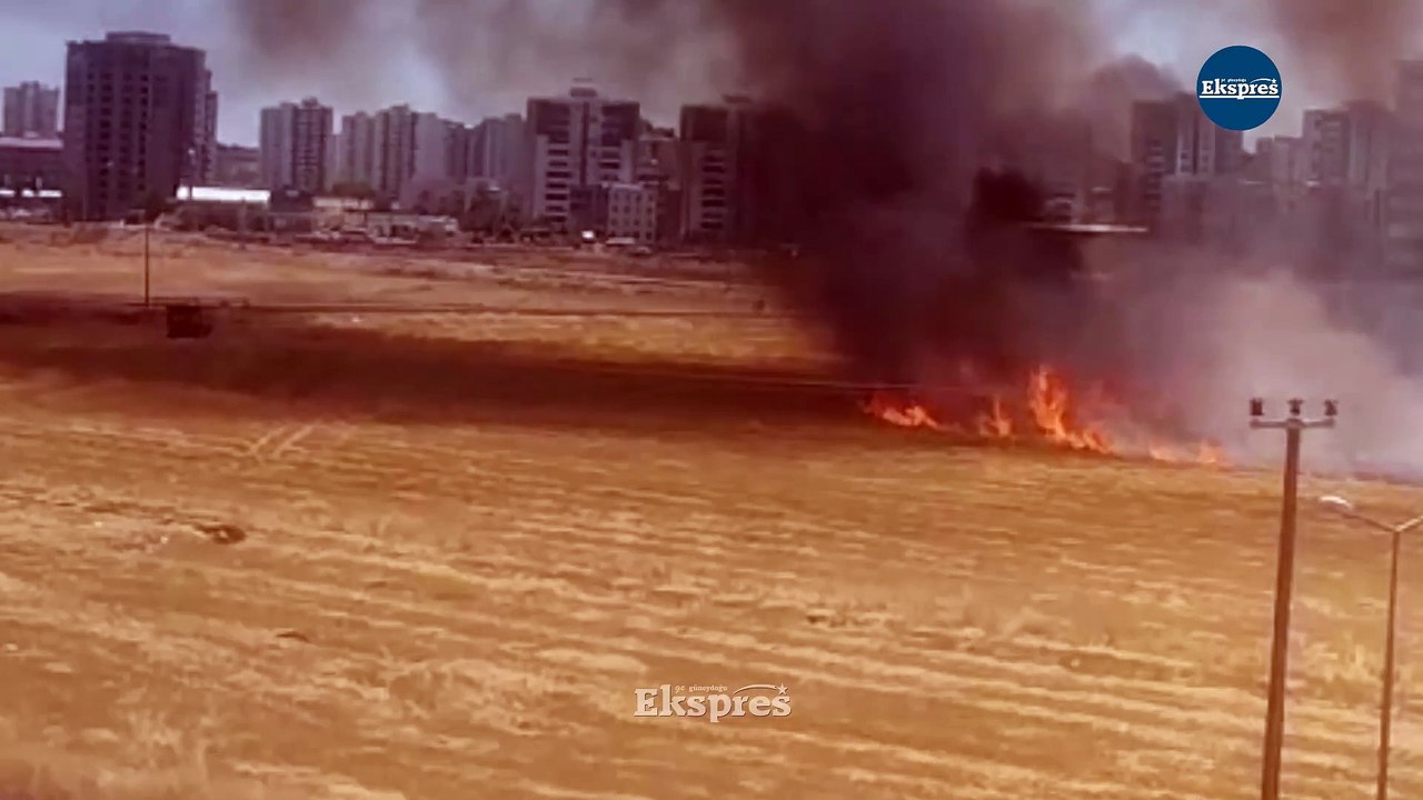 Diyarbakır’da yerleşim yerlerine bitişik anız yangını