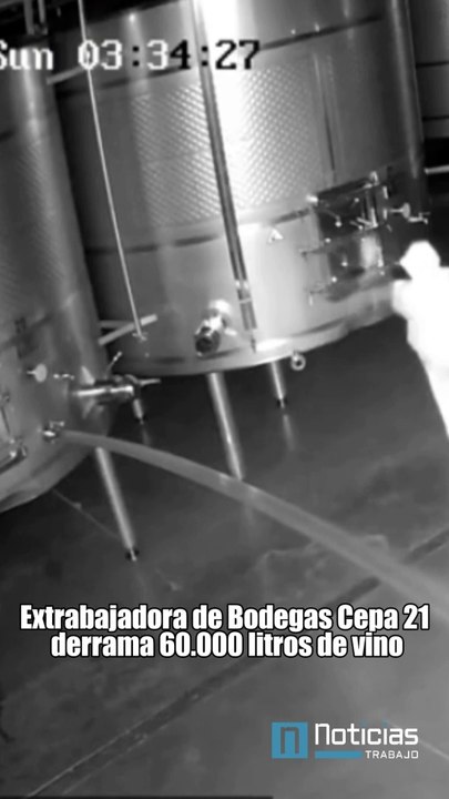 Una extrabajadora de Bodegas Cepa 21 derrama 60.000 litros de vino valorado en 2,5 millones de euros