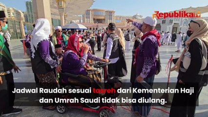 Jamaah Haji Indonesia Diminta Patuhi Jadwal Masuk Raudhah