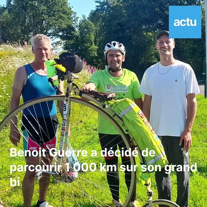 Benoît Guerre passe à Flers en grand bi : il parcourt 1 000 km pour une bonne cause