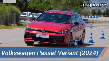 Volkswagen Passat Variant 2024 - Maniobra de esquiva (moose test) y eslalon | km77.com