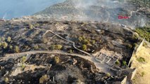Assos Ören Yeri ve Athena Tapınağı’nı da etkileyen yangında 43 futbol sahası büyüklüğünde alan zarar gördü