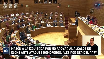 Mazón a la izquierda por no apoyar al alcalde de Elche ante ataques homófobos: "¿Es por ser del PP?"