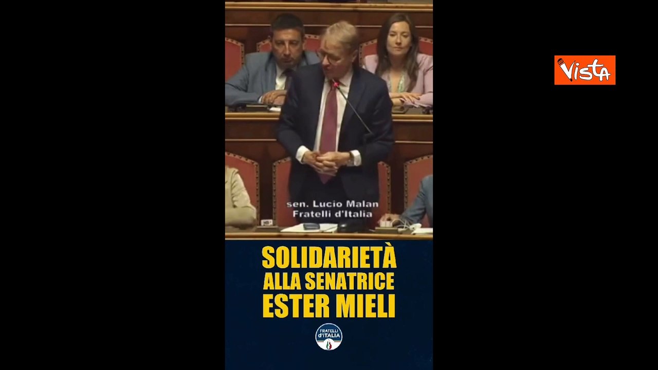 Malan: "Da senatori FdI solidariet? a Mieli per frasi antisemite, noi rispettiamo dignit? persone"