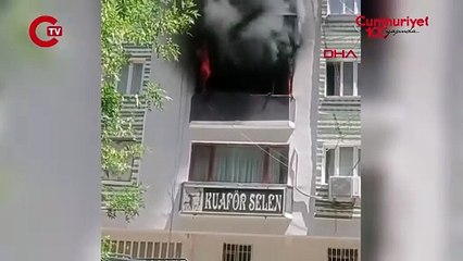 Apartmanda yangın 5 kişi hastanelik oldu