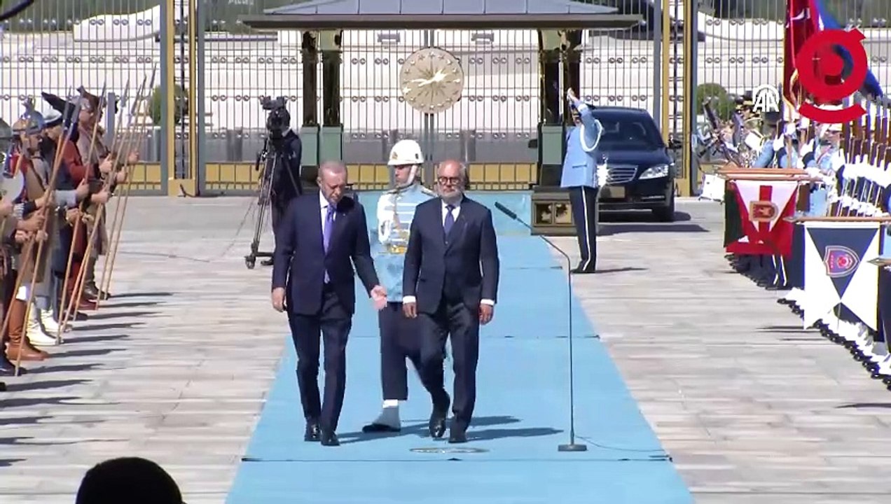 Cumhurbaşkanı Erdoğan, Estonya Cumhurbaşkanı Karis'i resmi törenle karşıladı