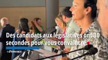 Des candidats aux élections législatives ont 30 secondes pour vous convaincre