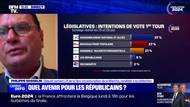 La marque LR est un peu morte mais ça ne veut pas dire que les idées que nous représentons soient mortes affirme Philippe Gosselin, député sortant LR