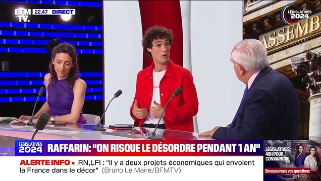 Vif accrochage entre Pablo Pillaud-Vivien et Jean-Pierre Raffarin sur BFMTV
