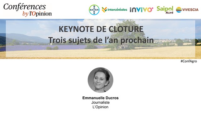 Conférence Nourrir la planète - Clôture par Emmanuelle Ducros