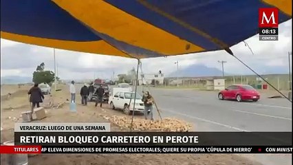 Campesinos retiran bloqueo carretero después de una semana en Perote, Veracruz