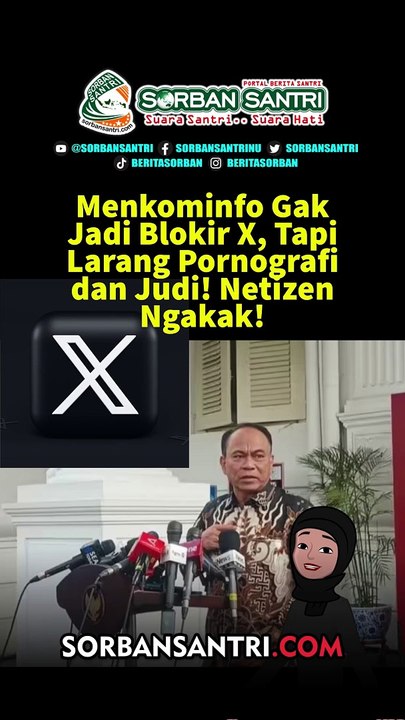 Menkominfo Gak Jadi Blokir X, Tapi Larang Pornografi dan Judi! Netizen Ngakak!