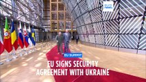 Ukraine's Zelenskyy signs security pact with EU during Brussels visit