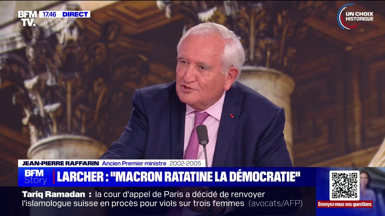 "Dans cette crise, Les Républicains ont une part de responsabilité", estime Jean-Pierre Raffarin, ancien Premier ministre