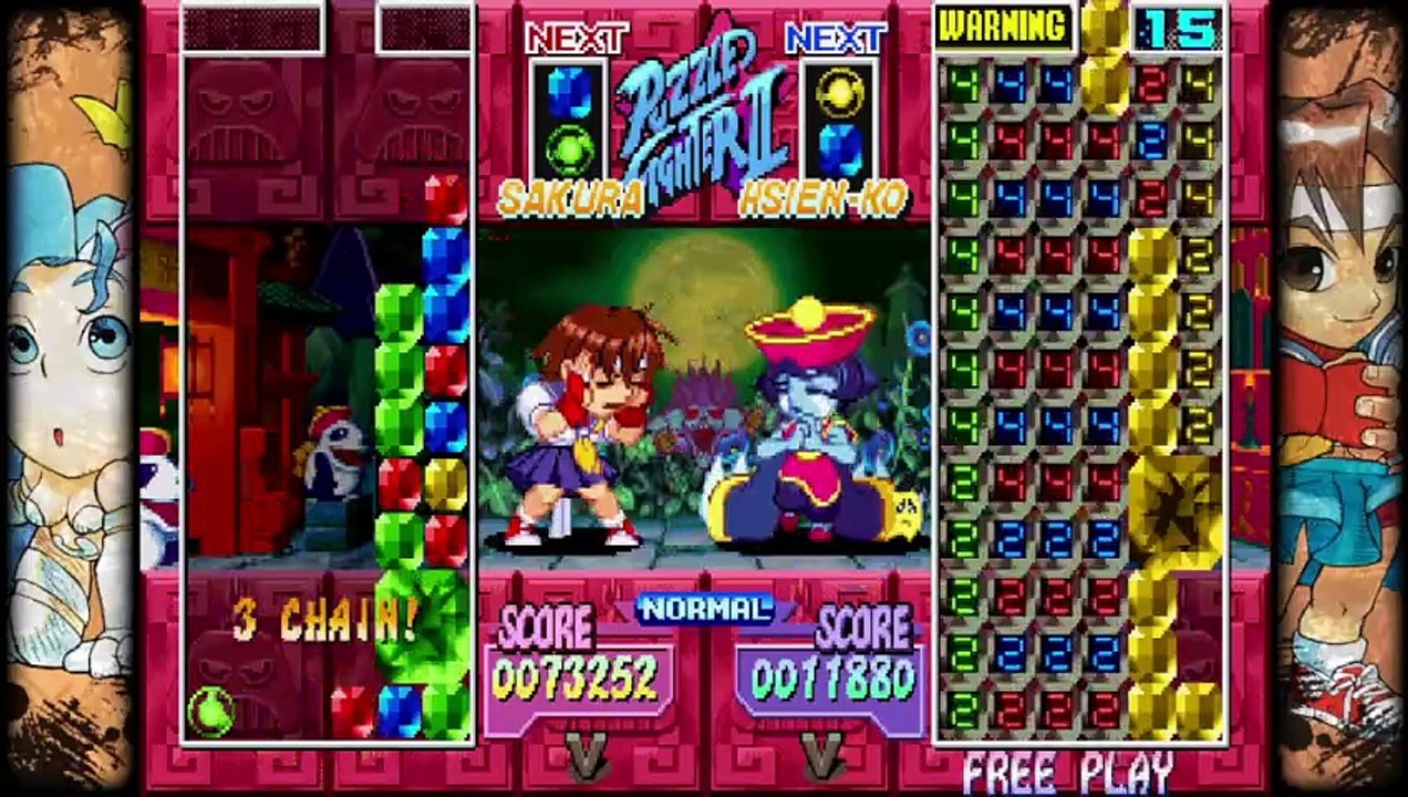 K2R2 Gameplay: Super Puzzle Fighter II Turbo (As Sakura)