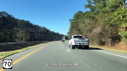 米国 70 ウェスト フューチャー I 42 ゴールドズボロ バイパス フル タイム ラプス ハイウェイ ドライブ。