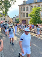 Le passage de la flamme dans les studios de France Bleu Lorraine Nord