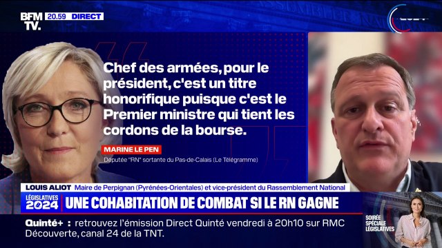 On ne fera pas comme s'il n'existait pas en cas de cohabitation, assure Louis Aliot (RN) à propos d'Emmanuel Macron