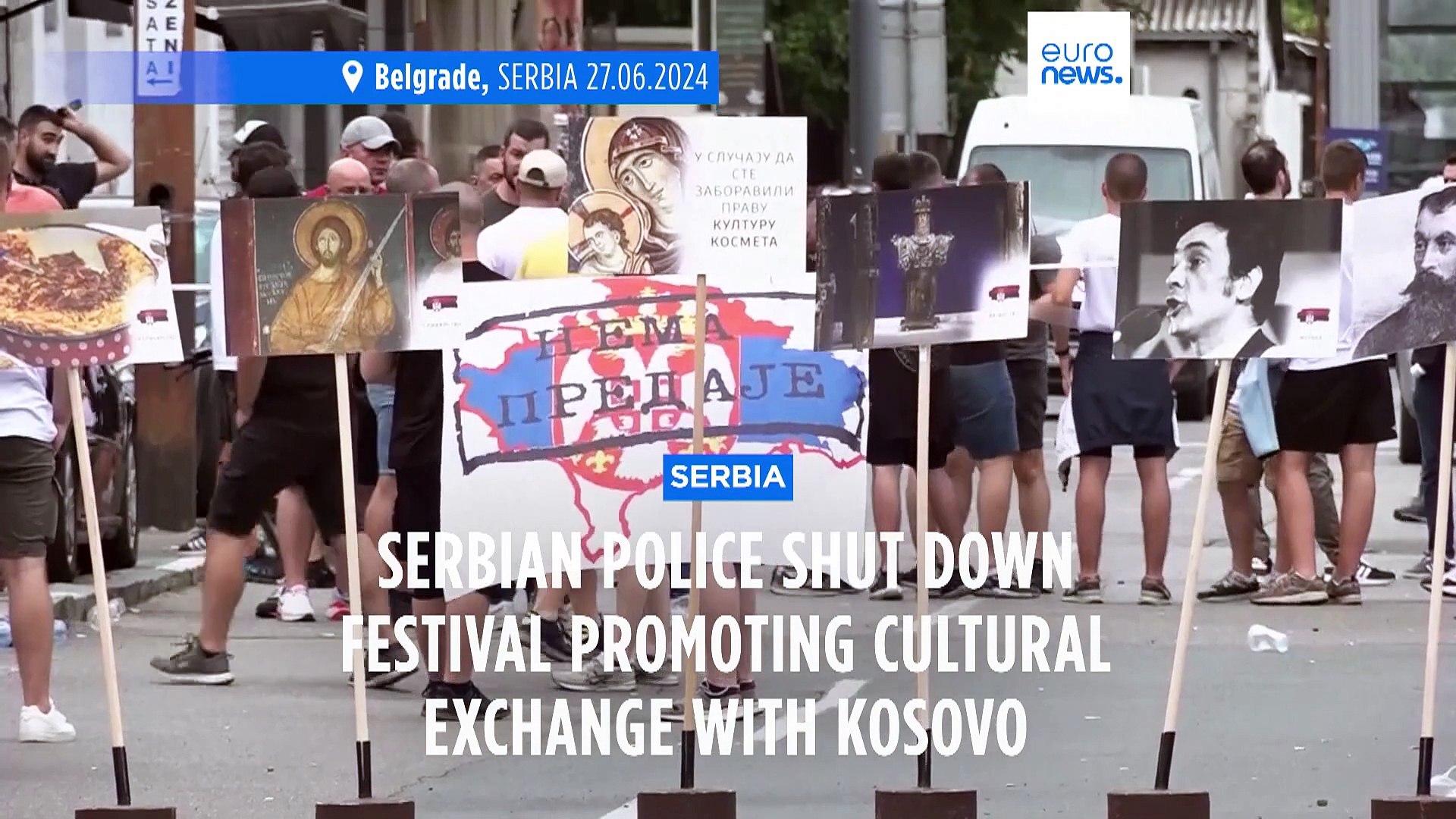 ⁣Serbian police shut down festival promoting cultural exchange with Kosovo