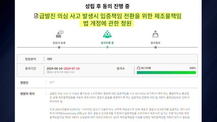 "급발진, 제조사가 입증해야"...도현이법 국회 청원 5만 명 동의 / YTN