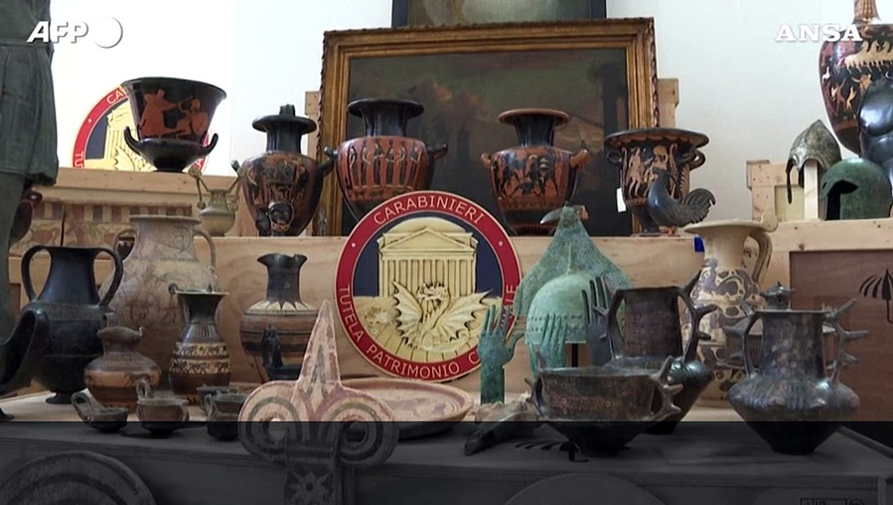 Oltre 600 opere d'arte recuperate negli Usa fanno ritorno in Italia