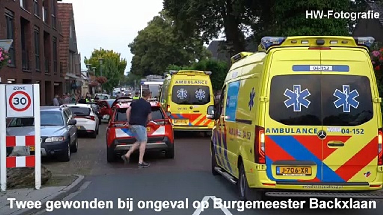 Twee gewonden bij ongeval op Burgemeester Backxlaan