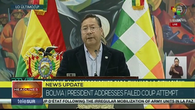Bolivian President Luis Arce addresses failed coup attempt