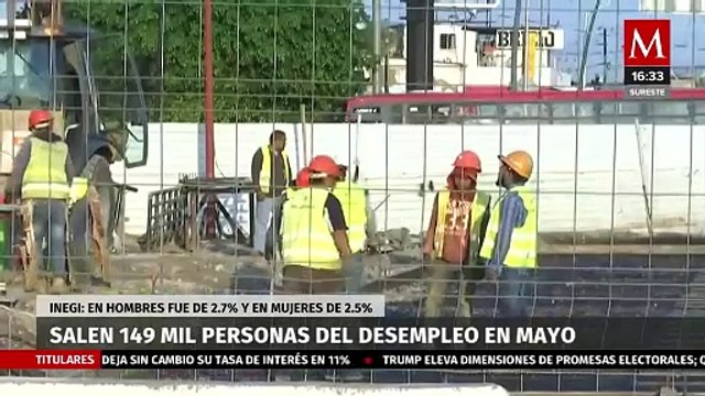 La tasa de desempleo en México llegó al 2.6% en mayo según datos del Inegi
