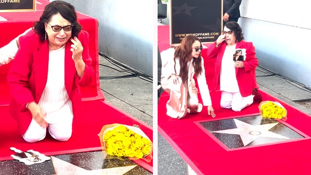 Madre de Jenni Rivera llora desconsolada al revelarse la estrella de su hija en el paseo de la fama de Hollywood