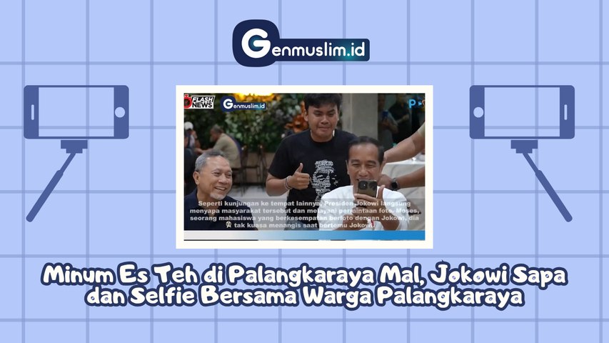 Minum Es Teh di Palangkaraya Mall, Presiden Jokowi Sapa dan Selfie Bersama Warga Sekitar