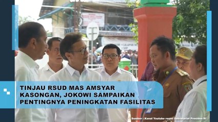 Tinjau RSUD Mas Amsyar Kasongan, Jokowi Sampaikan Pentingnya Peningkatan Fasilitas