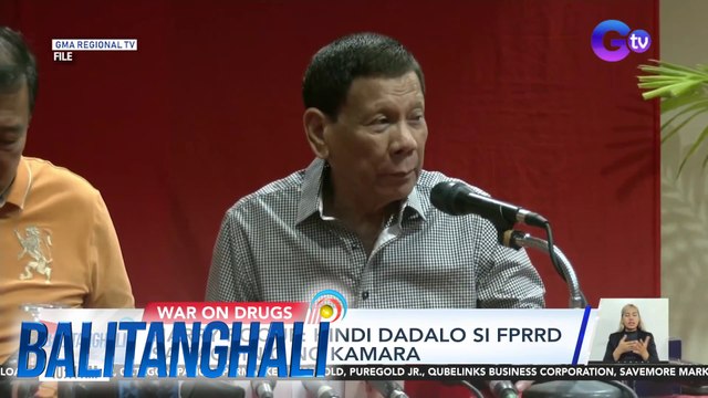 Harry Roque - Hindi dadalo si FPRRD sa pagdinig ng kamara | Balitanghali