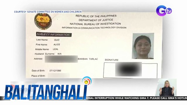 NBI - Tugma ang fingerprint ni suspended Mayor Alice Guo at ng Chinese national na si Guo Hua Ping | Balitanghali