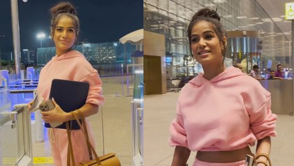 Controversy Queen Poonam Pandey ,Mumbai Airport पर हुईं Spot, जाते हुए Paps से ये क्या बोलीं?