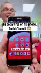 He got virus on his phone Fix it with a simple trick ✨#shorts #android #samsung #apple #iphone #fy